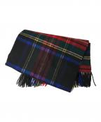 JOHNSTONS OF ELGINジョンストンズオブエルガン）の古着「大判チェックストール」｜マルチカラー