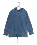 stussyステューシー）の古着「デニムハーフジップパーカー」｜インディゴ