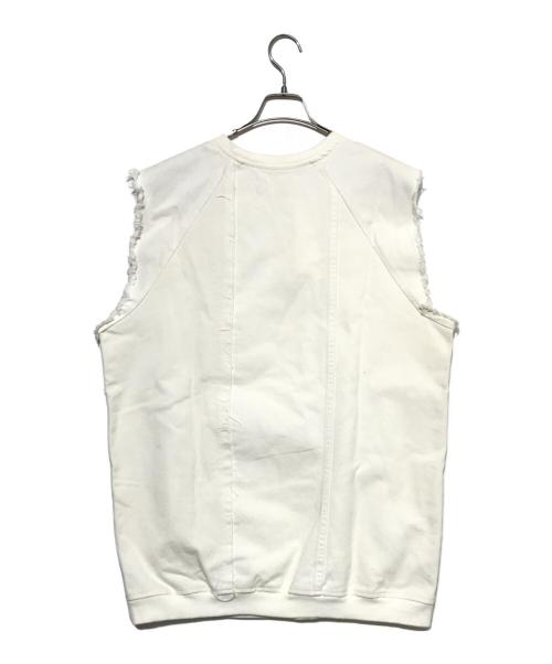 77circa（ナナナナサーカ）77circa (ナナナナサーカ) デニムベスト ホワイト サイズ:Freeの古着・服飾アイテム