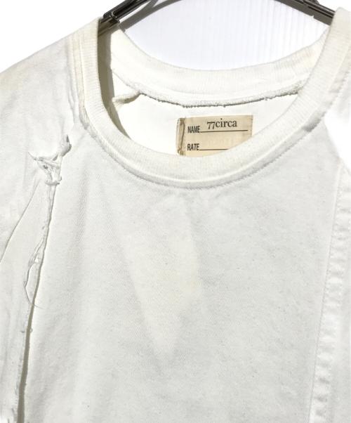 77circa（ナナナナサーカ）77circa (ナナナナサーカ) デニムベスト ホワイト サイズ:Freeの古着・服飾アイテム