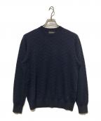 EMPORIO ARMANIエンポリオアルマーニ）の古着「クルーネックニット」｜ネイビー