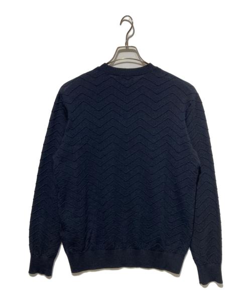 EMPORIO ARMANI（エンポリオアルマーニ）EMPORIO ARMANI (エンポリオアルマーニ) クルーネックニット ネイビー サイズ:S 未使用品の古着・服飾アイテム