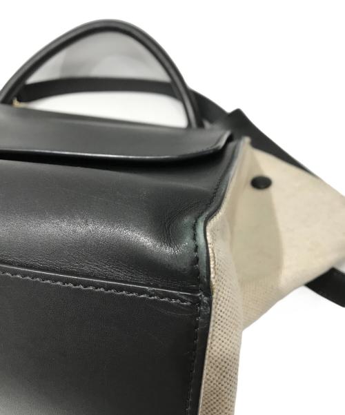 CELINE（セリーヌ）CELINE (セリーヌ) トラペーズミディアムハンドバッグ ブラック×ホワイトの古着・服飾アイテム