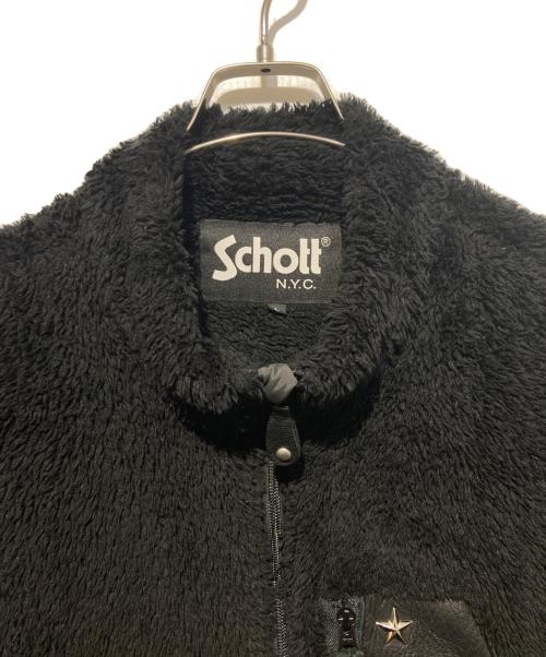 Schott（ショット）Schott (ショット) LEATHER POCKET RETROPILE JACKET ブラック サイズ:Ｌの古着・服飾アイテム