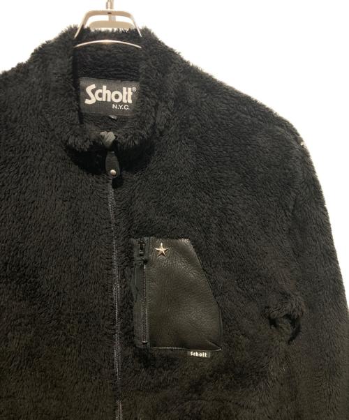 Schott（ショット）Schott (ショット) LEATHER POCKET RETROPILE JACKET ブラック サイズ:Ｌの古着・服飾アイテム