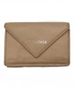 BALENCIAGAバレンシアガ）の古着「ペーパーミニウォレット」｜ベージュ