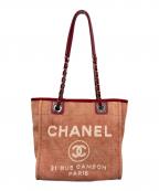 CHANELシャネル）の古着「ドーヴィルPM ショルダーバッグ」｜レッド