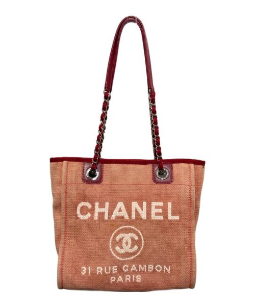 CHANEL（シャネル）CHANEL (シャネル) ドーヴィルPM ショルダーバッグ レッドの古着・服飾アイテム
