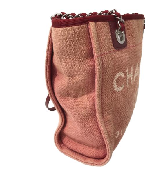 CHANEL（シャネル）CHANEL (シャネル) ドーヴィルPM ショルダーバッグ レッドの古着・服飾アイテム
