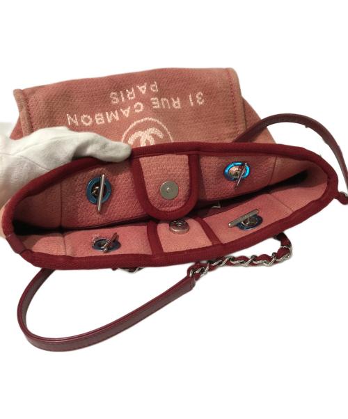 CHANEL（シャネル）CHANEL (シャネル) ドーヴィルPM ショルダーバッグ レッドの古着・服飾アイテム