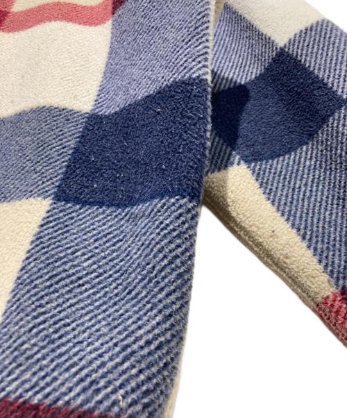 BLACK LABEL CRESTBRIDGE（ブラックレーベル クレストブリッジ）BLACK LABEL CRESTBRIDGE (ブラックレーベル クレストブリッジ) チェックフリーススウェット ネイビー×ベージュ サイズ:LLの古着・服飾アイテム