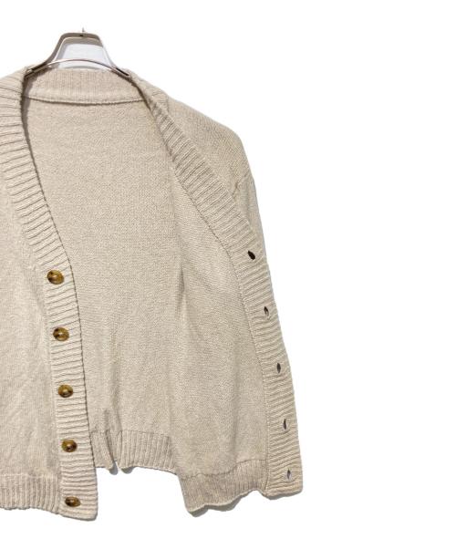 journal standard luxe（ジャーナルスタンダード ラックス）JOURNAL STANDARD LUXE (ジャーナルスタンダード ラックス) Co/PeテンジクVネックカーディガン ベージュ サイズ:FREEの古着・服飾アイテム