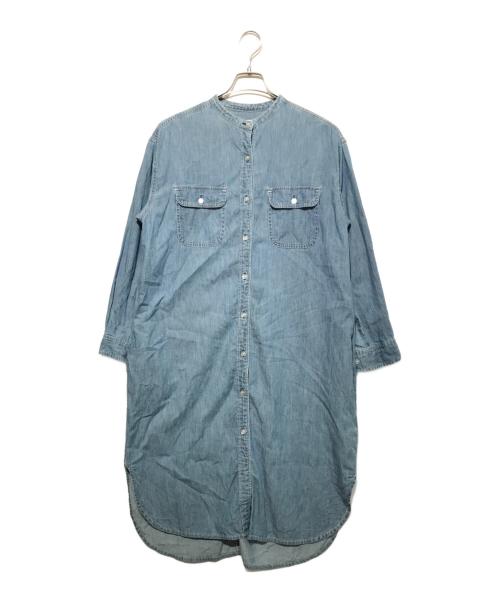 caqu（サキュウ）caqu (サキュウ) FS chambray long shirtsワンピース ブルー サイズ:１の古着・服飾アイテム