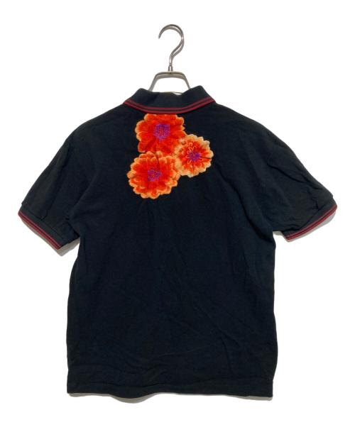 FRED PERRY（フレッドペリー）FRED PERRY (フレッドペリー) GROUND Y (グラウンドワイ) STUDIOUS (ステュディオス) コラボポロシャツ ブラック サイズ:Mの古着・服飾アイテム