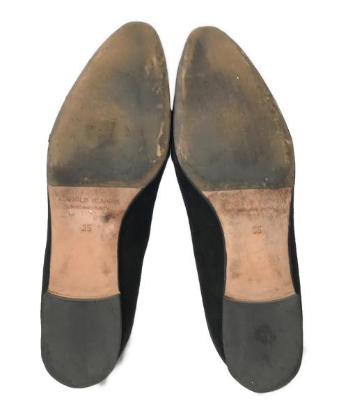 Manolo Blahnik（マノロブラニク）Manolo Blahnik (マノロブラニク) ハンギシ マリア フラットシューズ ブラック サイズ:35の古着・服飾アイテム