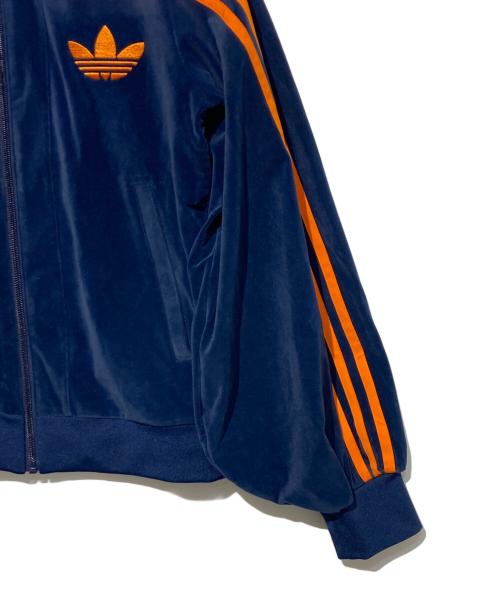 adidas（アディダス）adidas (アディダス) VELOUR TRACKTOP NINDIG ネイビー×オレンジ サイズ:L 未使用品の古着・服飾アイテム