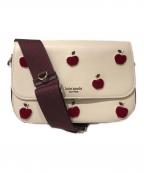 Kate Spadeケイトスペード）の古着「Buddie Apple Toss Medium Shoulder Bag」｜ボルドー×ベージュ