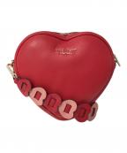 Kate Spadeケイトスペード）の古着「ハート形ショルダーバッグ」｜レッド