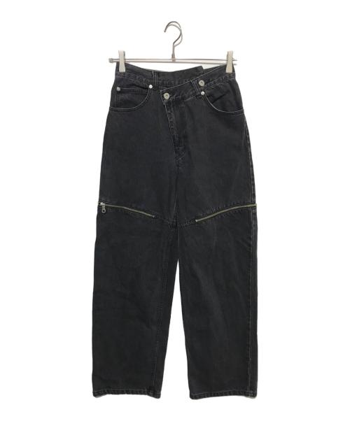 MAISON SPECIAL（メゾンスペシャル）MAISON SPECIAL (メゾンスペシャル) サイドスラッシュデニムパンツ ブラック サイズ:36の古着・服飾アイテム