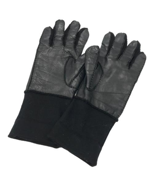 DRIES VAN NOTEN（ドリスヴァンノッテン）DRIES VAN NOTEN (ドリスヴァンノッテン) レザーグローブ ブラックの古着・服飾アイテム