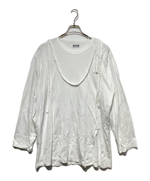 s'yte（サイト）s'yte (サイト) 40/2 JERSEY BRAIDED T-SHIRT ホワイト サイズ:3の古着・服飾アイテム