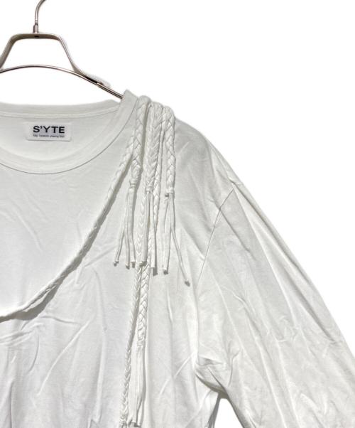 s'yte（サイト）s'yte (サイト) 40/2 JERSEY BRAIDED T-SHIRT ホワイト サイズ:3の古着・服飾アイテム