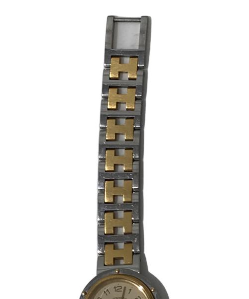 HERMES（エルメス）HERMES (エルメス) CLIPPER リストウォッチ ベージュの古着・服飾アイテム