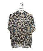 NIPOALOHA二ポアロハ）の古着「レーヨンショートスリーブアロハシャツ」｜ブラック×ブルー