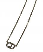 Christian Diorクリスチャン ディオール）の古着「CDラインストーンネックレス」｜ゴールド