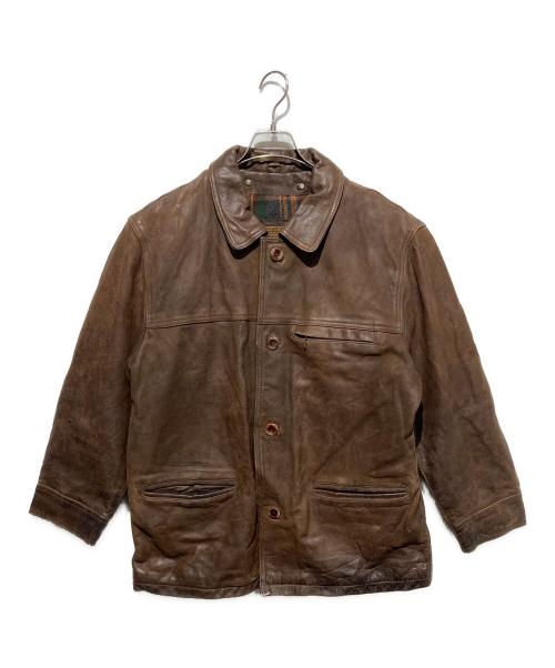 RED SKINS（レッドスキンズ）RED SKINS (レッドスキンズ) レザージャケット ブラウン サイズ:Lの古着・服飾アイテム