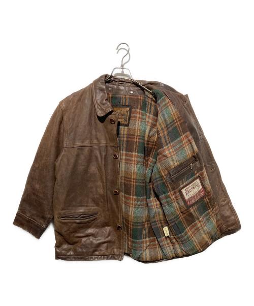 RED SKINS（レッドスキンズ）RED SKINS (レッドスキンズ) レザージャケット ブラウン サイズ:Lの古着・服飾アイテム