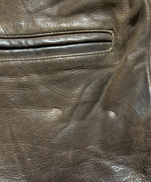 RED SKINS（レッドスキンズ）RED SKINS (レッドスキンズ) レザージャケット ブラウン サイズ:Lの古着・服飾アイテム