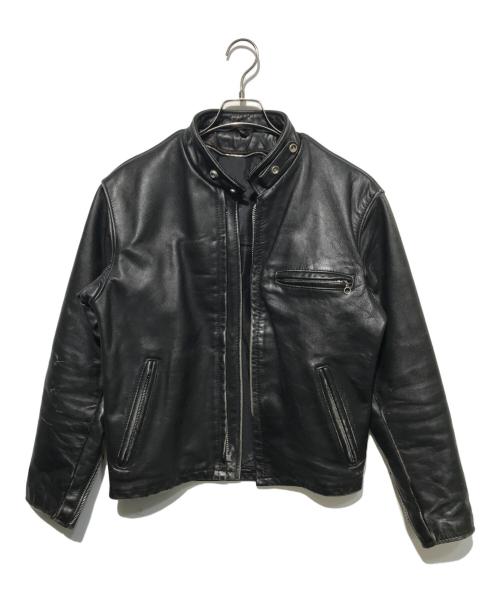 Schott（ショット）Schott (ショット) シングルライダースジャケット ブラック サイズ:38の古着・服飾アイテム