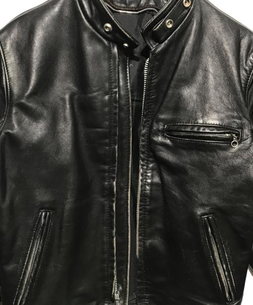 Schott（ショット）Schott (ショット) シングルライダースジャケット ブラック サイズ:38の古着・服飾アイテム