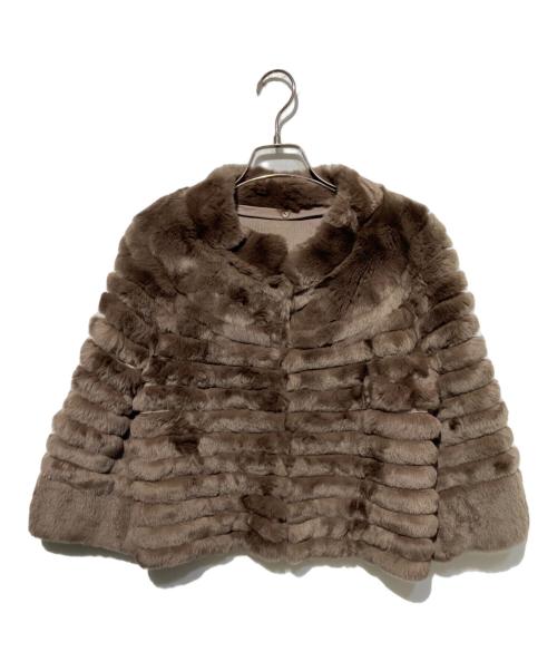 TO BE CHIC（トゥービーシック）TO BE CHIC (トゥービーシック) レッキスラビットファージャケット ブラウン サイズ:2の古着・服飾アイテム