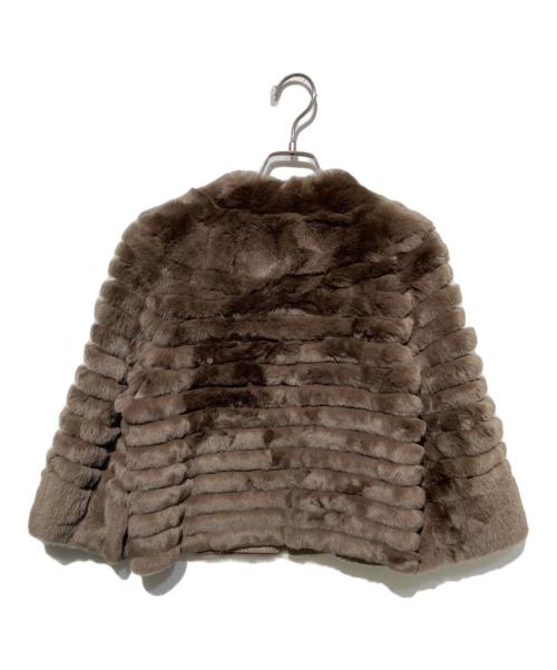 TO BE CHIC（トゥービーシック）TO BE CHIC (トゥービーシック) レッキスラビットファージャケット ブラウン サイズ:2の古着・服飾アイテム