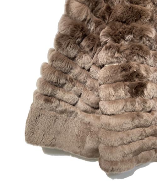 TO BE CHIC（トゥービーシック）TO BE CHIC (トゥービーシック) レッキスラビットファージャケット ブラウン サイズ:2の古着・服飾アイテム