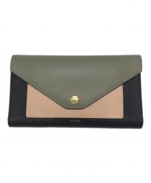 CELINE（セリーヌ）の古着「トライフォールデッドロングウォレット」