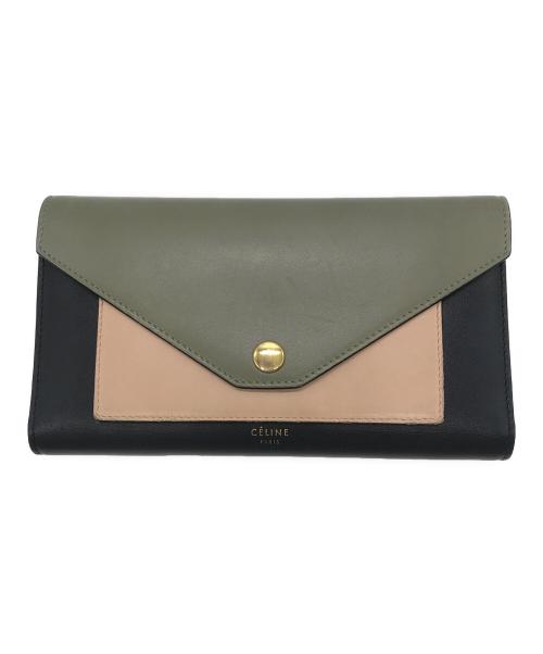 CELINE（セリーヌ）CELINE (セリーヌ) トライフォールデッドロングウォレットの古着・服飾アイテム