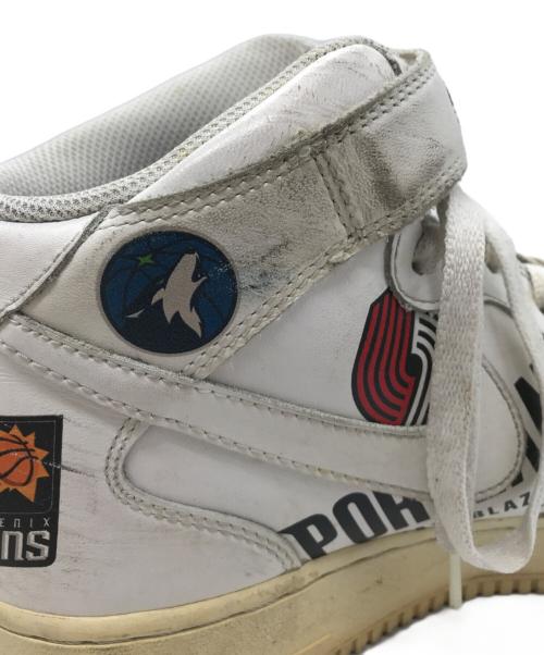 NIKE（ナイキ）NIKE (ナイキ) Supreme (シュプリーム) NBA (エヌビーエー) AIR FORCE 1 MID '07 ホワイト サイズ:27.5の古着・服飾アイテム