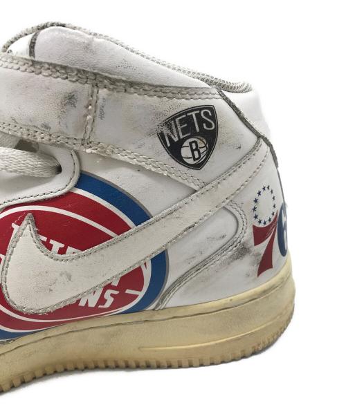 NIKE（ナイキ）NIKE (ナイキ) Supreme (シュプリーム) NBA (エヌビーエー) AIR FORCE 1 MID '07 ホワイト サイズ:27.5の古着・服飾アイテム