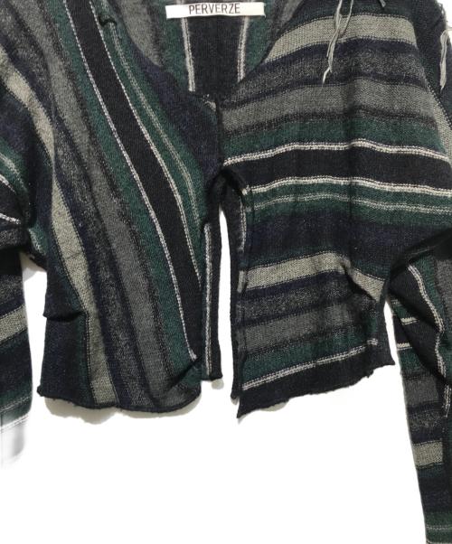 PERVERZE（パーバーズ）PERVERZE (パーバーズ) 変形ニット ネイビー サイズ:freeの古着・服飾アイテム