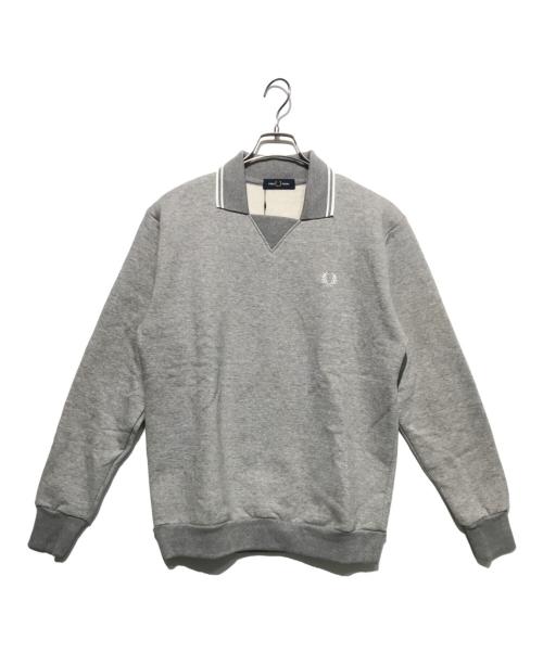 FRED PERRY（フレッドペリー）FRED PERRY (フレッドペリー) JOURNAL STANDARD (ジャーナルスタンダード) Football Sweatshirt/フットボールスウェットシャツ グレー サイズ:S 未使用品の古着・服飾アイテム