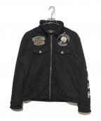 VANSONバンソン）の古着「起毛ボンディングGジャン」｜ブラック