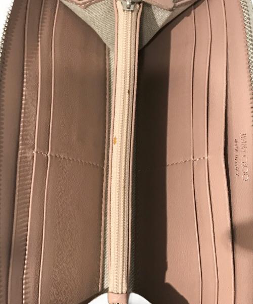 JIMMY CHOO（ジミーチュウ）JIMMY CHOO (ジミーチュウ) スタッズ 長財布 シルバーの古着・服飾アイテム