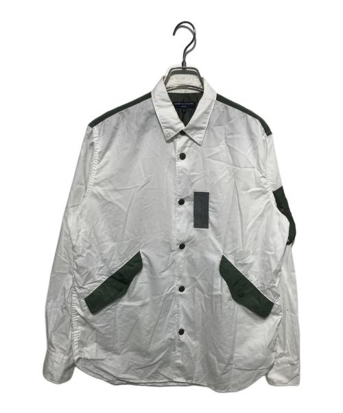 COMME des GARCONS HOMME（コムデギャルソン オム）COMME des GARCONS HOMME (コムデギャルソン オム) ミリタリードッキングシャツ ホワイト サイズ:Sの古着・服飾アイテム