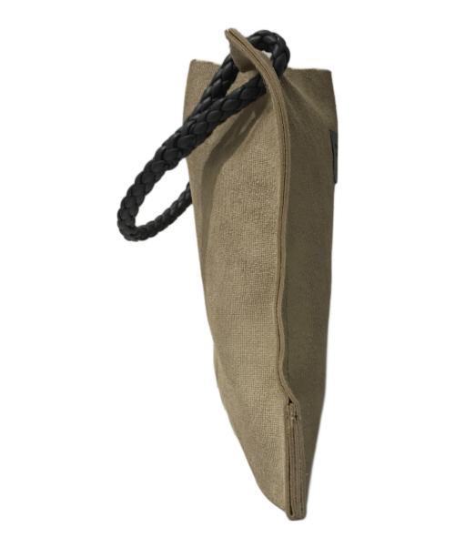 beautiful people（ビューティフルピープル）beautiful people (ビューティフルピープル) towel leather small one shoulder bag ベージュ×ブラックの古着・服飾アイテム