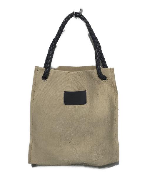 beautiful people（ビューティフルピープル）beautiful people (ビューティフルピープル) towel leather small one shoulder bag ベージュ×ブラックの古着・服飾アイテム