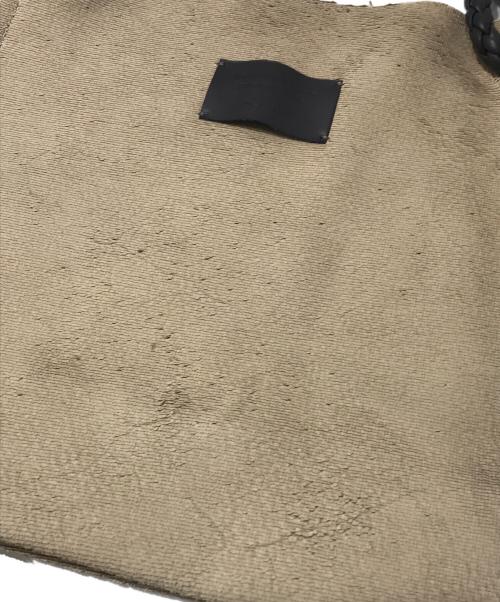 beautiful people（ビューティフルピープル）beautiful people (ビューティフルピープル) towel leather small one shoulder bag ベージュ×ブラックの古着・服飾アイテム