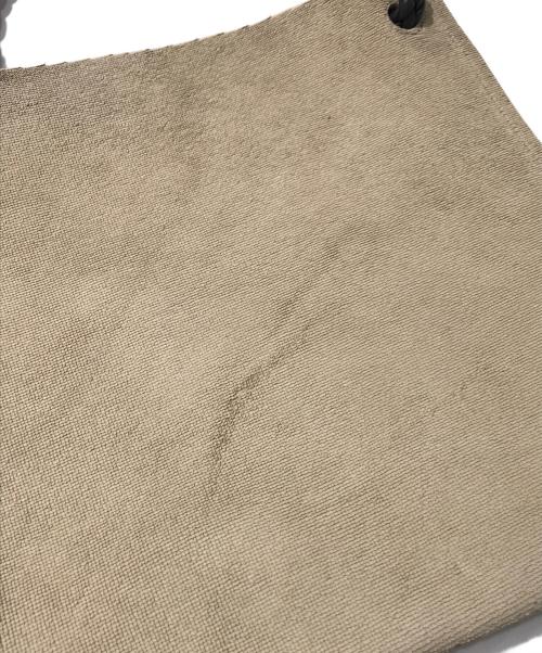 beautiful people（ビューティフルピープル）beautiful people (ビューティフルピープル) towel leather small one shoulder bag ベージュ×ブラックの古着・服飾アイテム